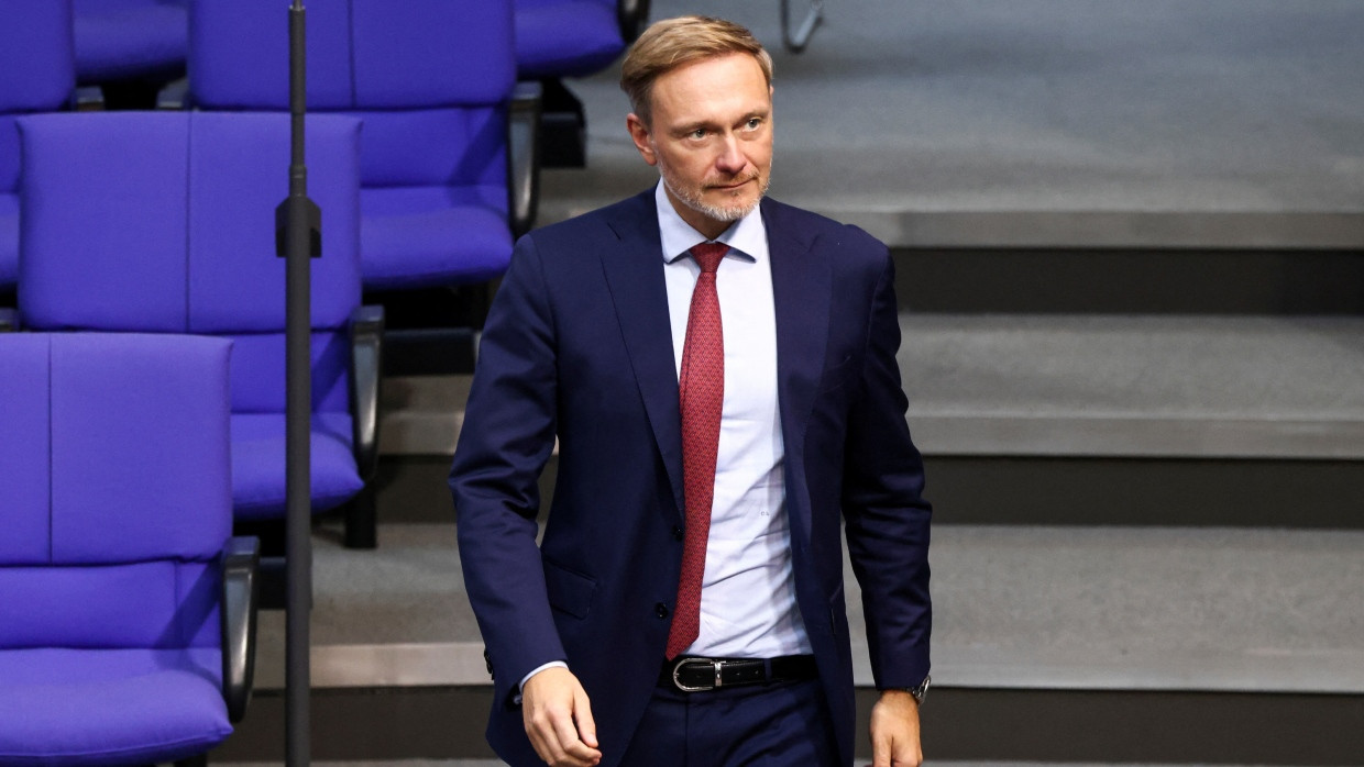 Christian Lindner Mitte Oktober im Bundestag.