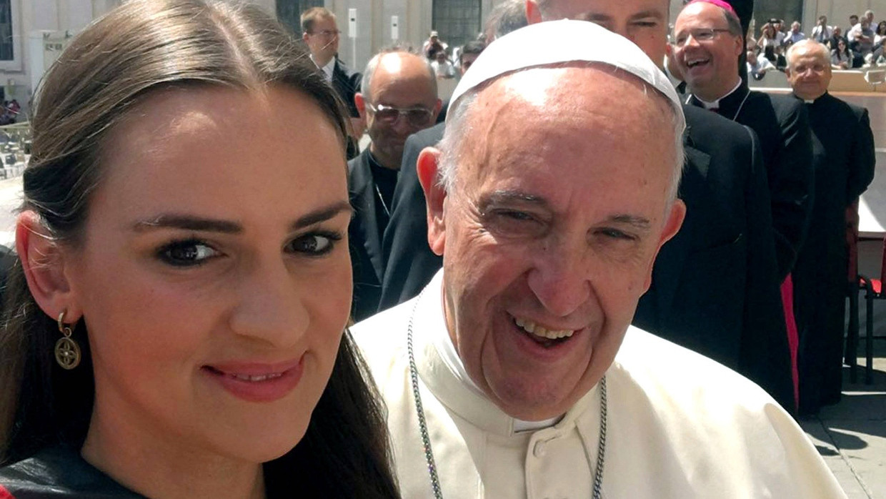 Höhepunkt des Jahres: Lena Bröder beim Papst.