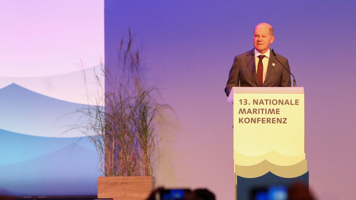 Kanzler Olaf Scholz in Bremen