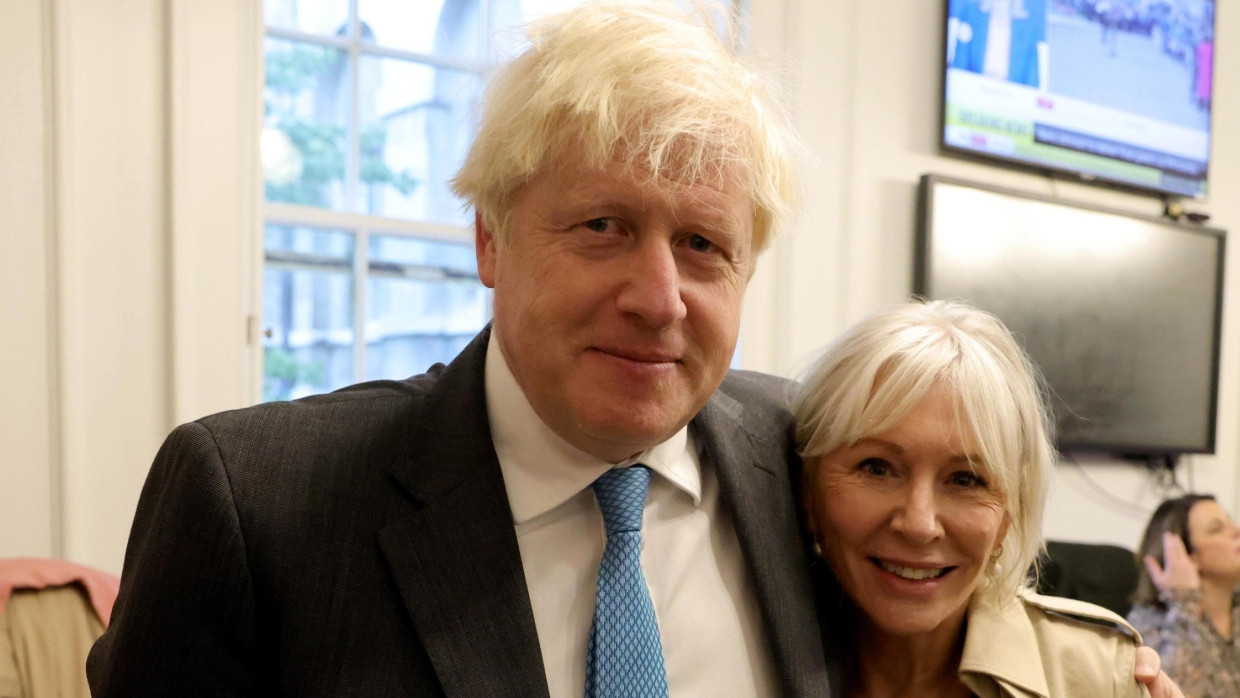 Noch im Abschied vereint: Boris Johnson und Nadine Dorries im September 2022 an ihrem letzten Arbeitstag