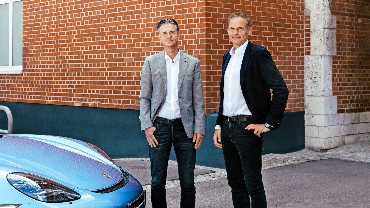 Eingespieltes Porsche-Duo: Vorstandsvorsitzender Oliver Blume (rechts) und Finanzchef Lutz Meschke