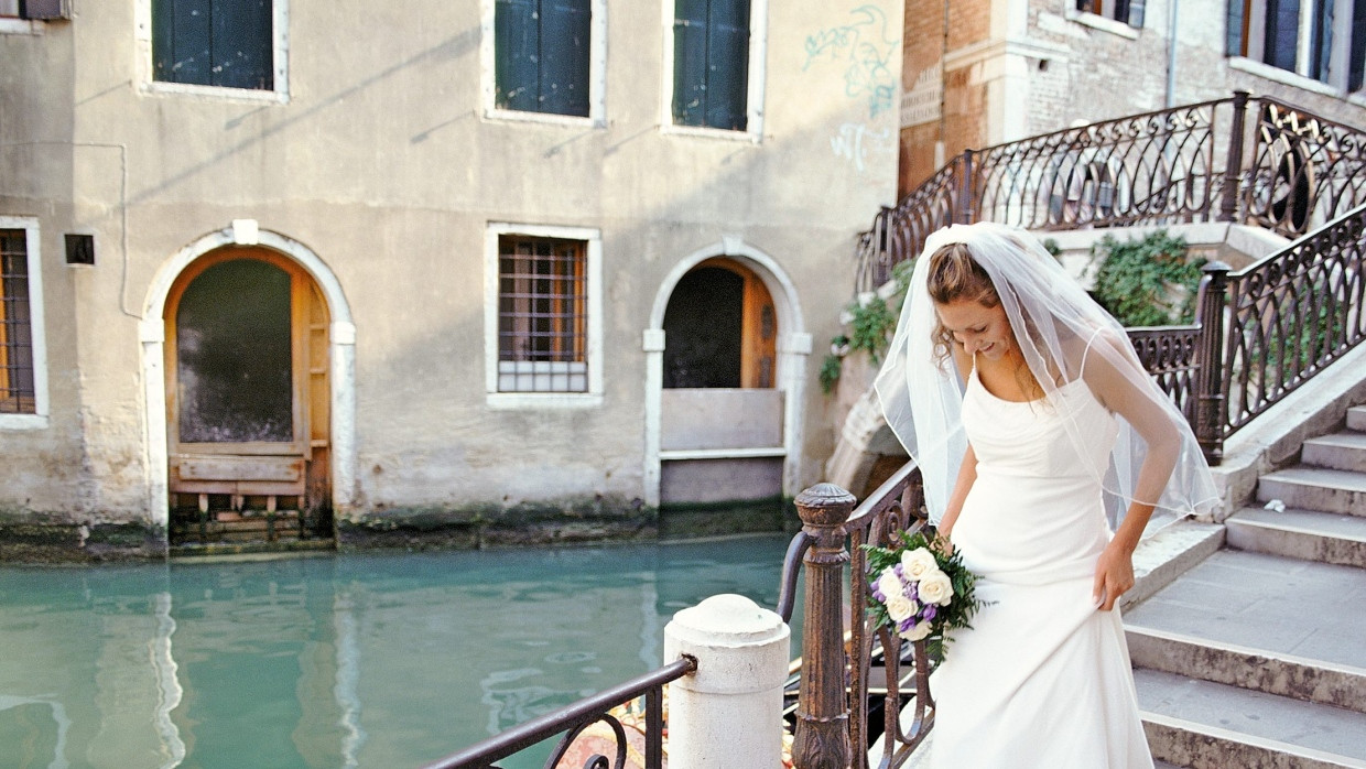 Abziehbild eines Traums, wie gemacht für Instagram: Heiraten in Venedig