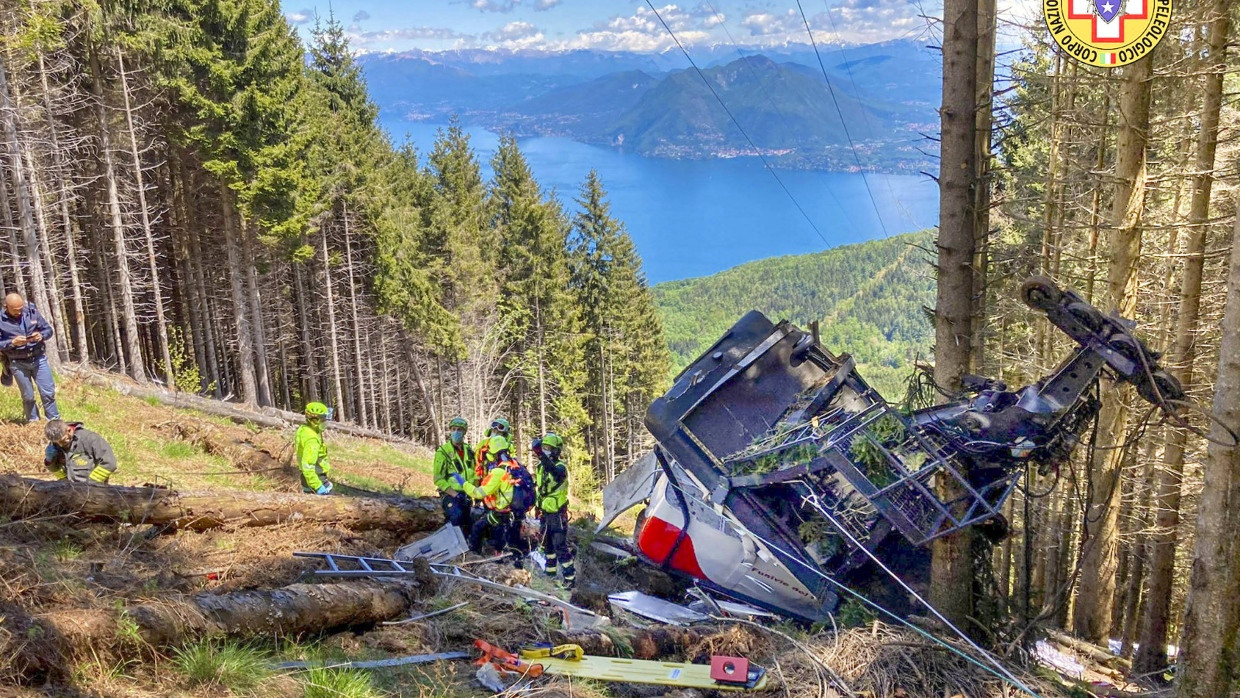 Ort des Unglücks: Kurz vor der Bergstation riss ein Kabel und lies die Gondel in die Tiefe stürzen.