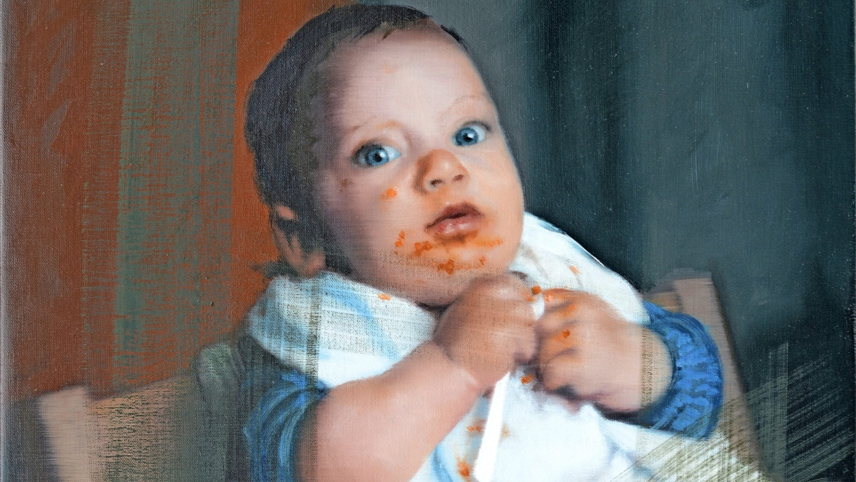 Abstraktes Sabberlätzchen: Gerhard Richters Sohn „Moritz“, 2000