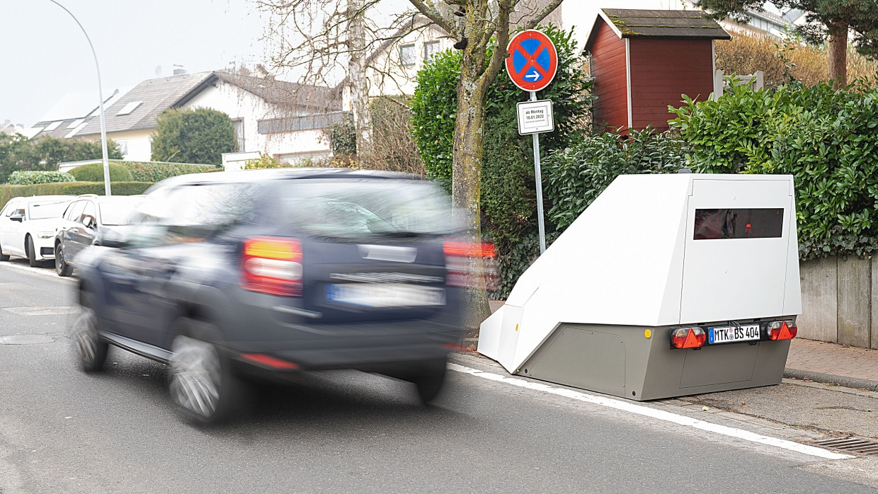 Vor Zerstörung sicher: Das mobile Blitzgerät im Stadtgebiet von Bad Soden