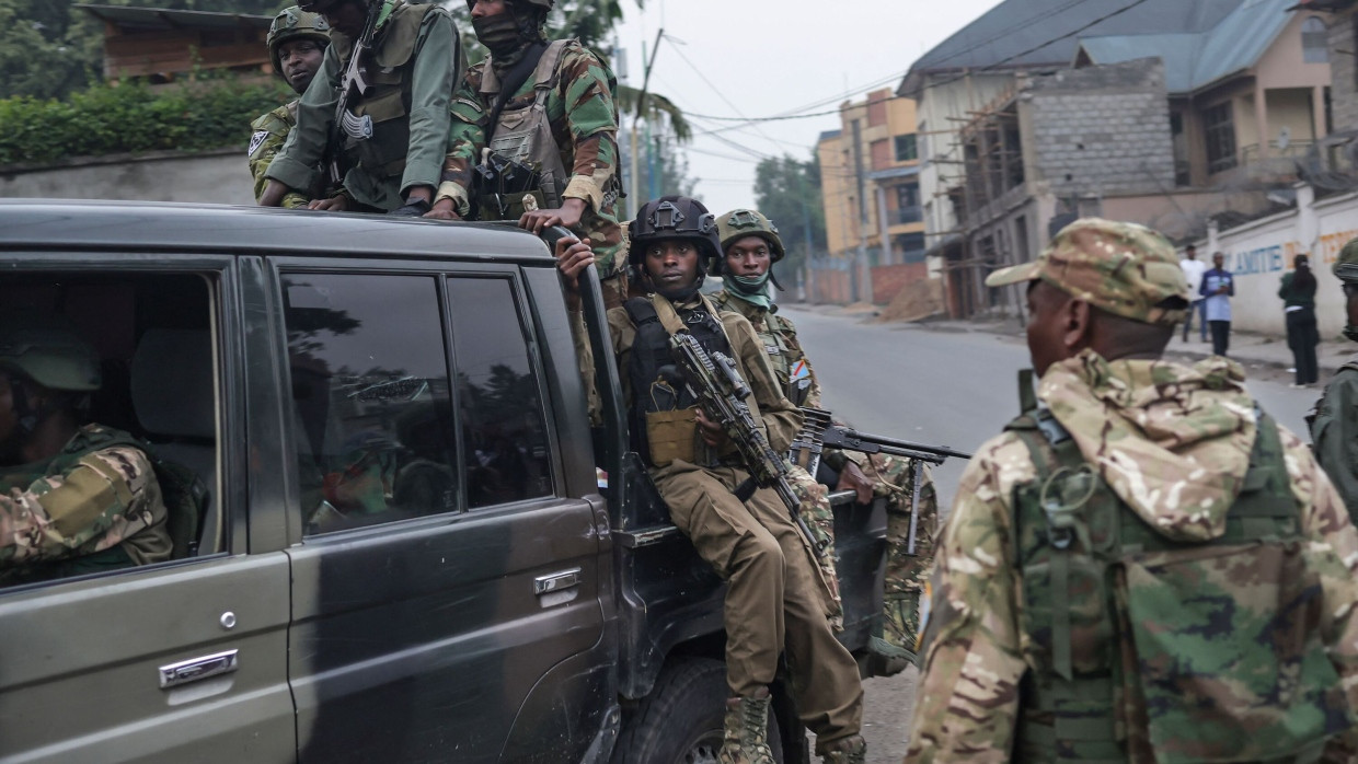 Mitglieder der Rebellengruppe M23 in Goma