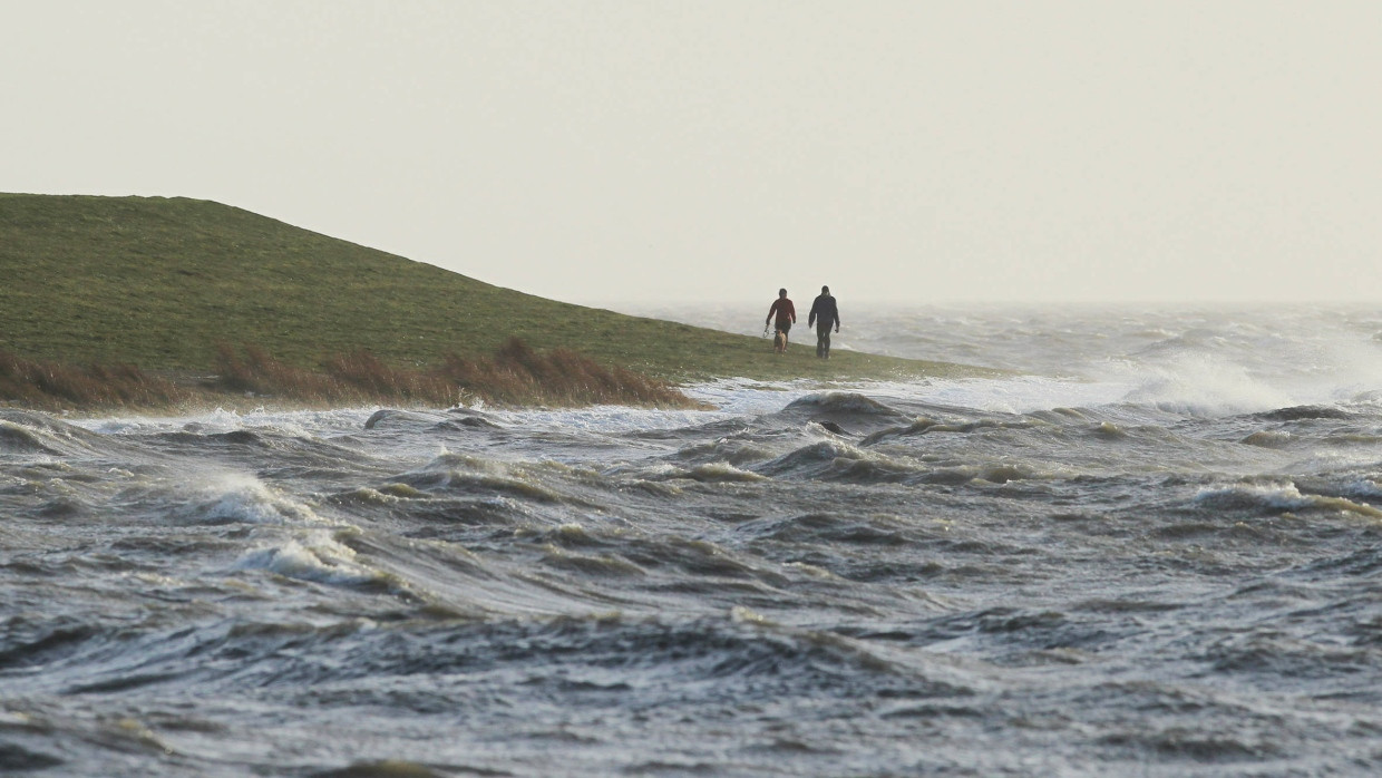 Dagebuell, Deutschland, Sturmflut an der Nordsee