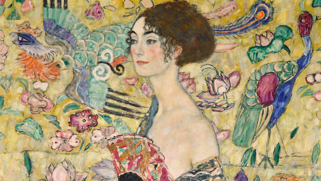 Nun das teuerste in Europa versteigerte Gemälde: Gustav Klimts „Dame mit Fächer“