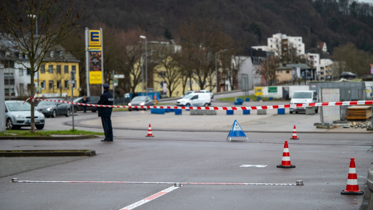 Der Tatort vor einer Diskothek in Trier am Morgen danach