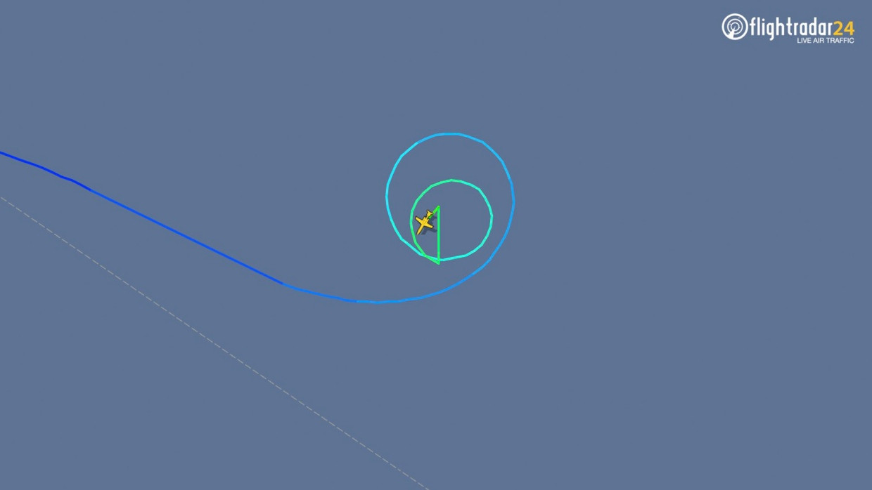 Das von Flightradar24 zur Verfügung gestellte Bild zeigt die Flugbahn der in Österreich eingetragenen Cessna 551 OE-FGR vor ihrem Absturz in die Ostsee am 04. September 2022.