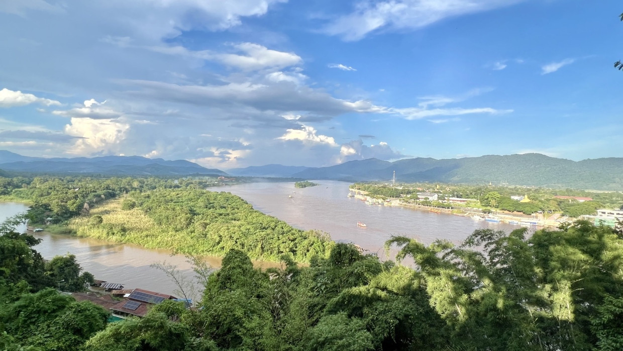 Der Mekong - der als Lebensader Südostasiens gilt - am Goldenen Dreieck zwischen Laos, Thailand und Myanmar.