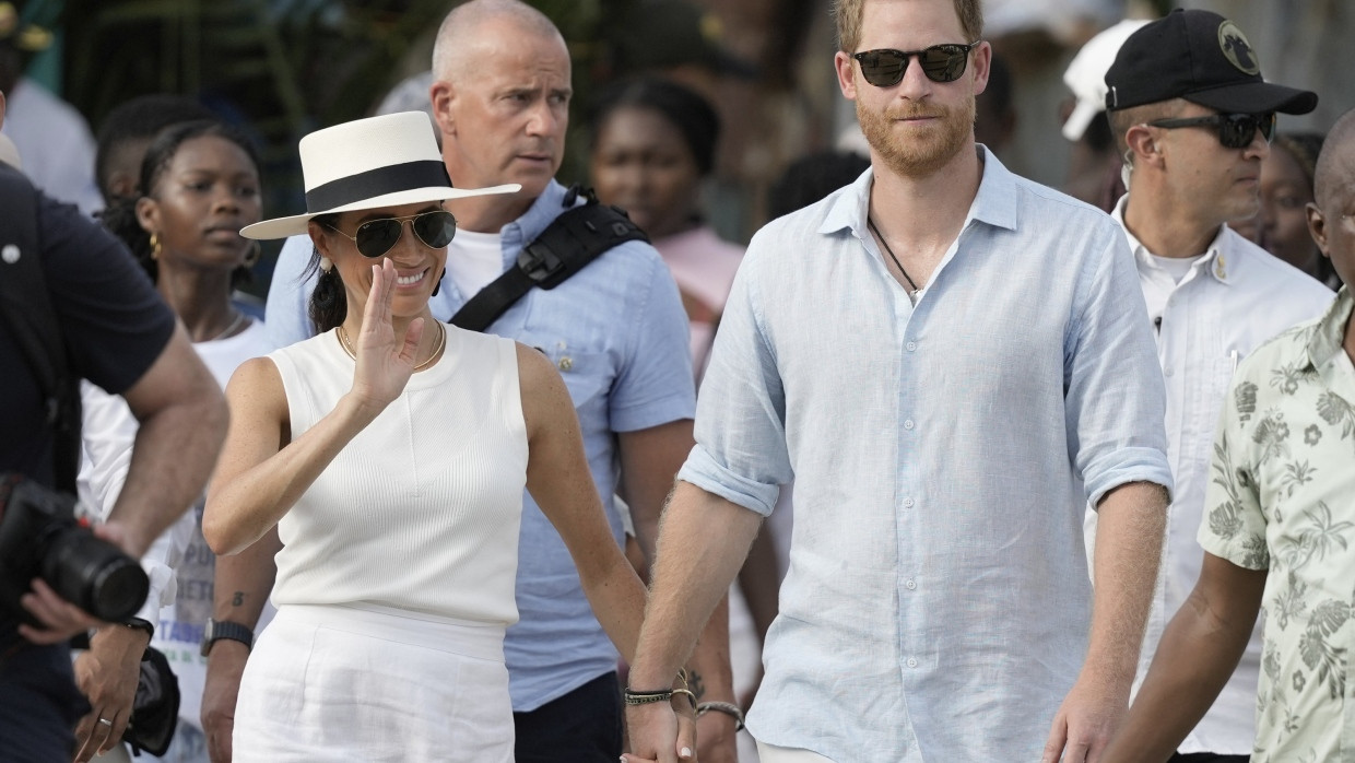 Besuch in Kolumbien im August 2024: Prinz Harry und Meghan kommen in San Basilio de Palenque an.