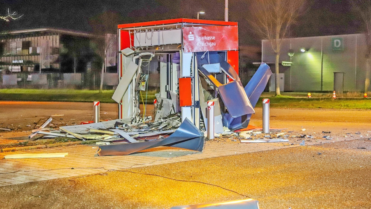 Gesprengt: Automat in Bruchsal