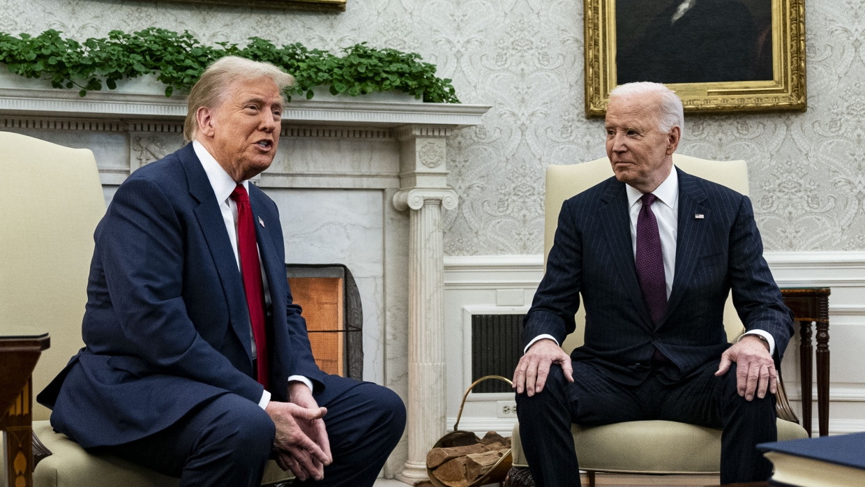 Biden (rechts) empfing Trump am 13. November zu einer kurzen Unterredung im Weißen Haus.