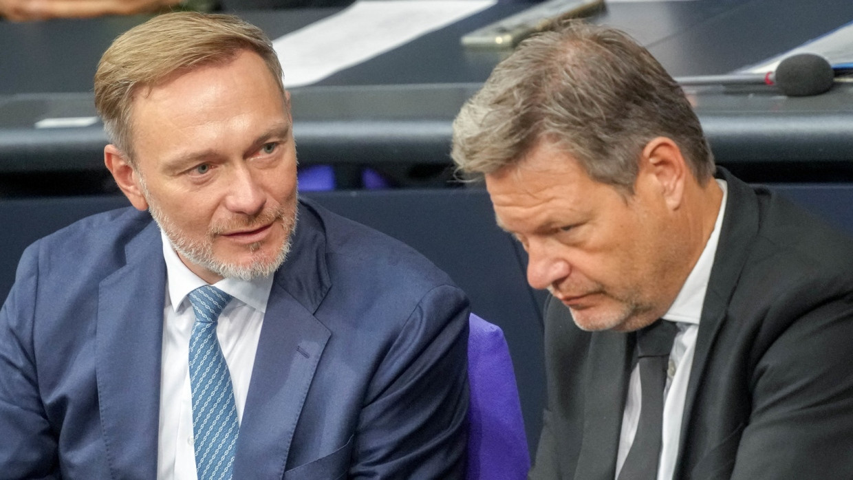 Christian Lindner und Robert Habeck im Bundestag