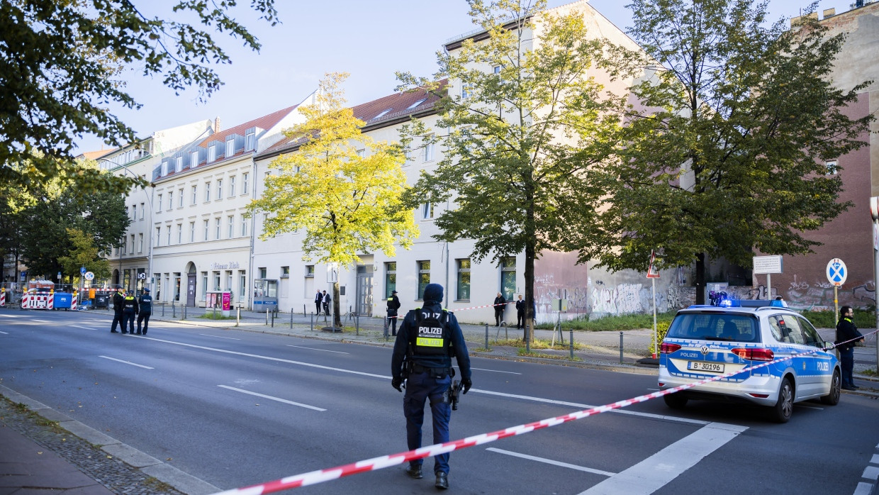 Die Jüdische Gemeinde Kahal Adass Jisroel am Mittwochmorgen in Berlin