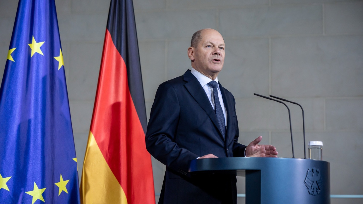 Von der Fahne gegangen: Bundeskanzler Olaf Scholz am 11. Dezember 2024 in Berlin