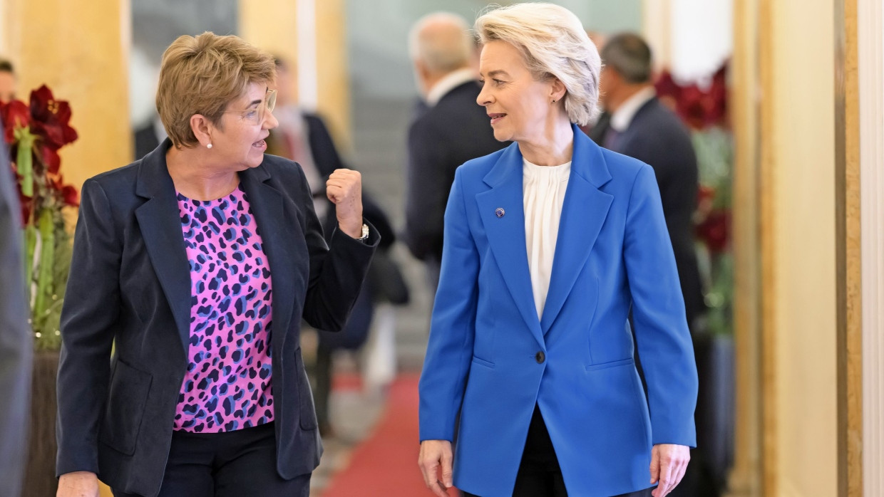 Endlich einig: Amherd und von der Leyen am Freitag in Bern