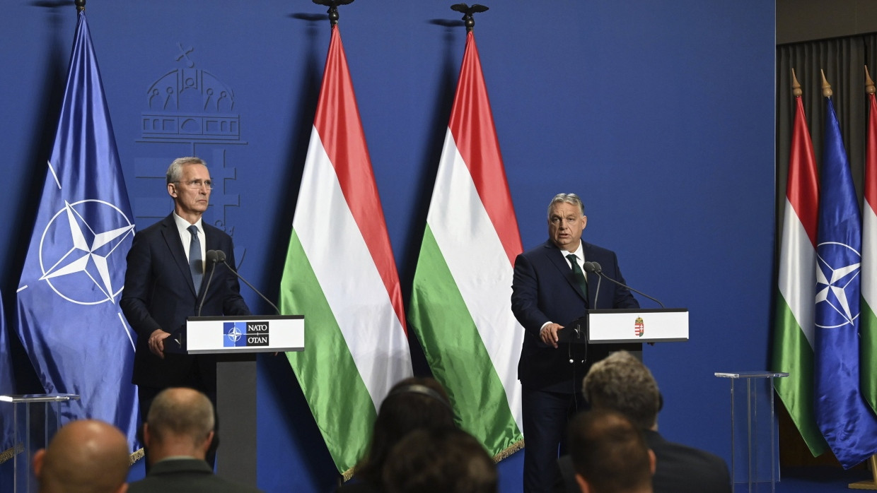 Gemeinsame Pressekonferenz in Budapest: Viktor Orbán und Jens Stoltenberg