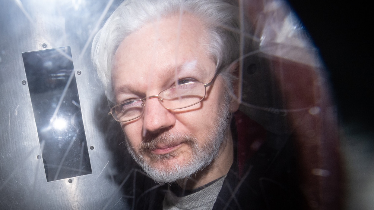 Julian Assange im Januar 2020 in London