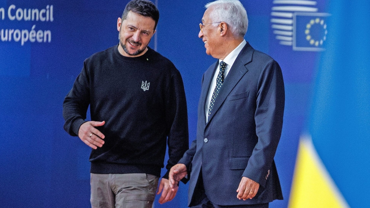 Wolodymyr Selenskyj und António Costa am Donnerstag