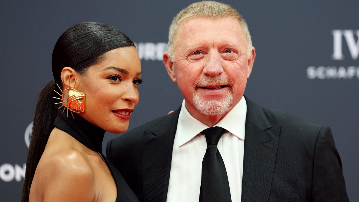 Boris Becker mit seiner Freundin Lilian de Carvalho Monteiro bei einer Preisverleihung in Madrid am Montag