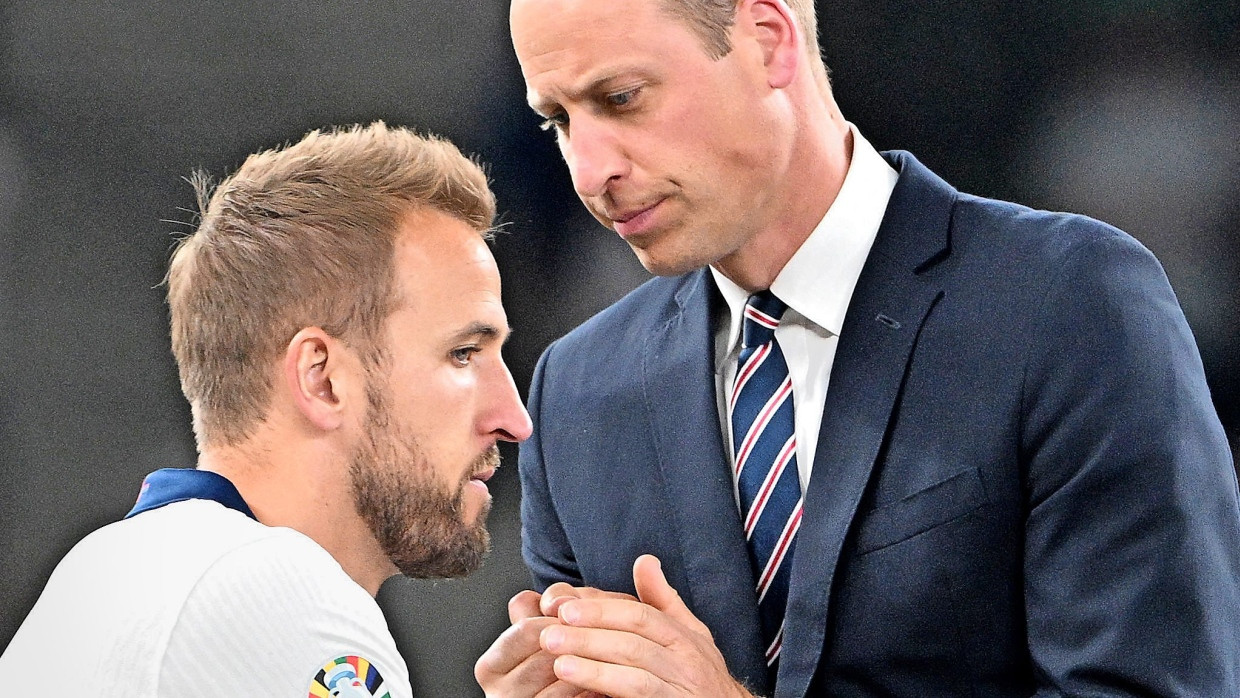 Geteiltes Leid: Prinz William  tröstet Harry Kane nach der bitteren Niederlage.