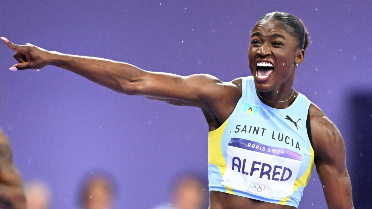 Die erste Olympiasiegerin aus St. Lucia: Julien Alfred