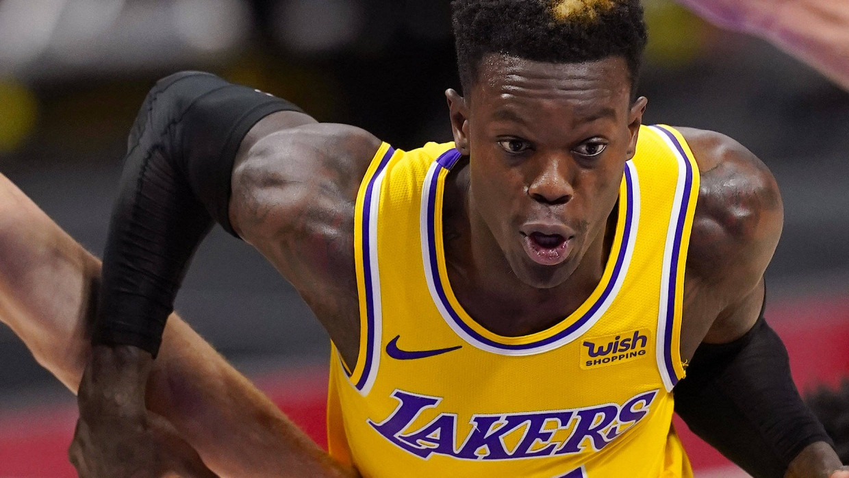 Wann Dennis Schröder bei den Lakers wieder spielen darf, ist unsicher.