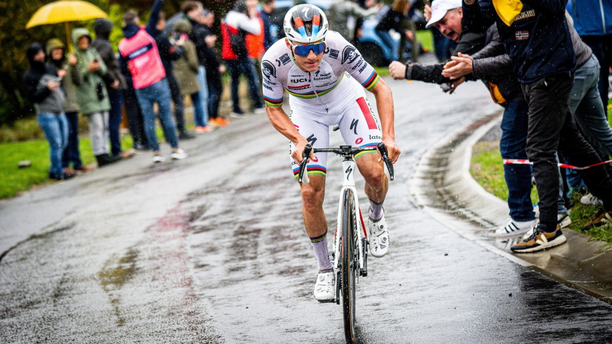 Nicht zu stoppen: Remco Evenepoel bei seinem Sieg beim Frühjahrsklassiker Lüttich–Bastogne–Lüttich