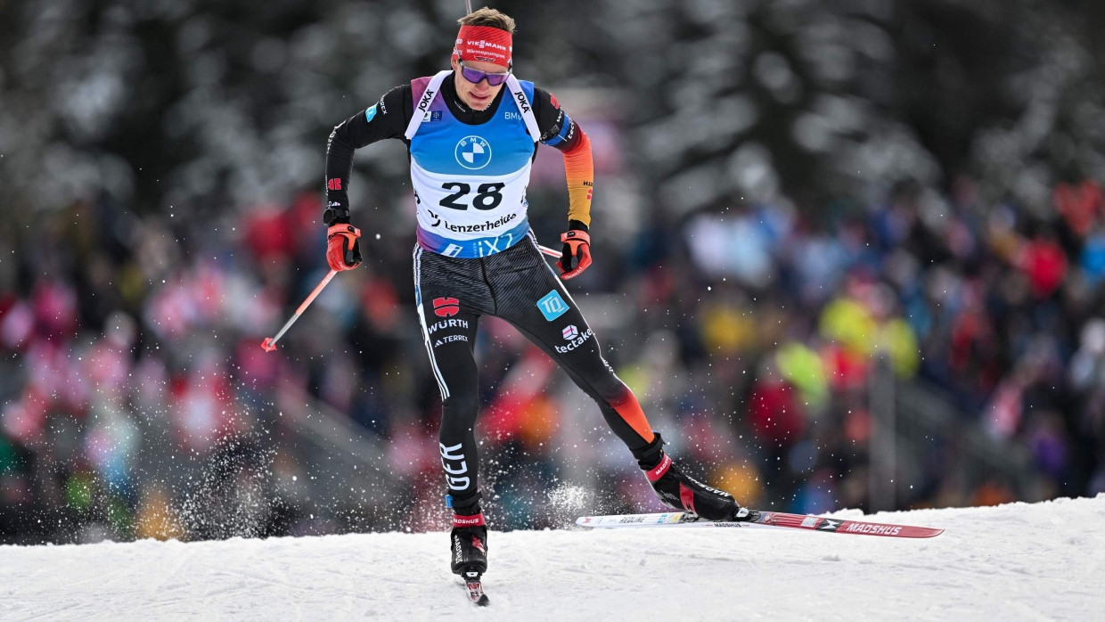 Als Erster ins Ziel: Biathlet Benedikt Doll