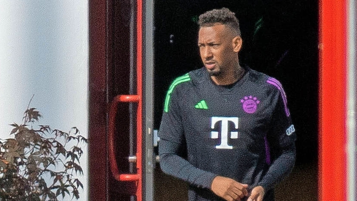 Trainingsgast Boateng am Sonntag in München.