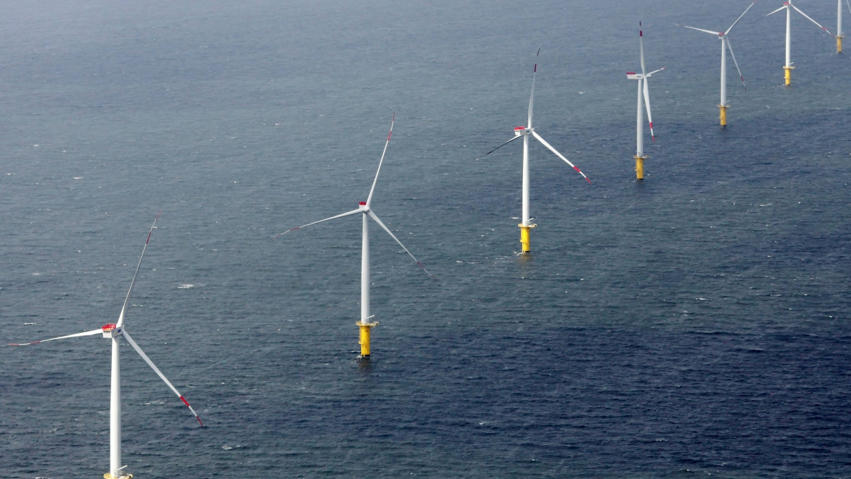 Der Windpark Riffgat nordwestlich der Insel Borkum