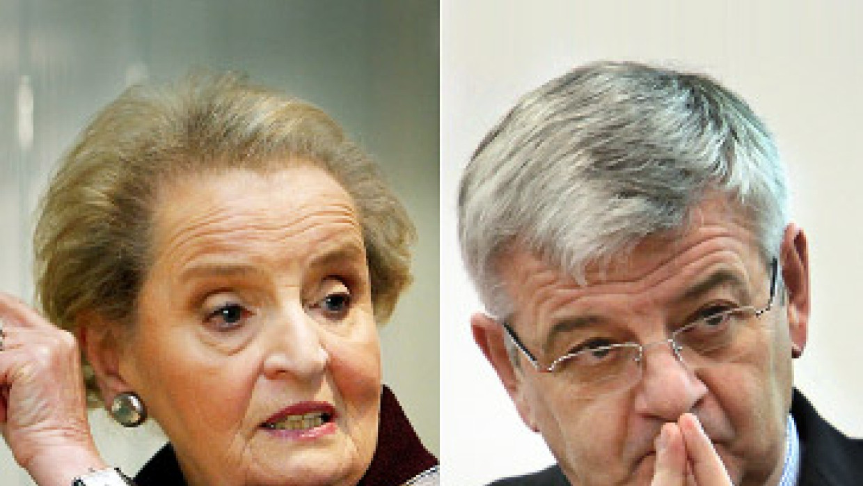 Madeleine Albright und Joschka Fischer