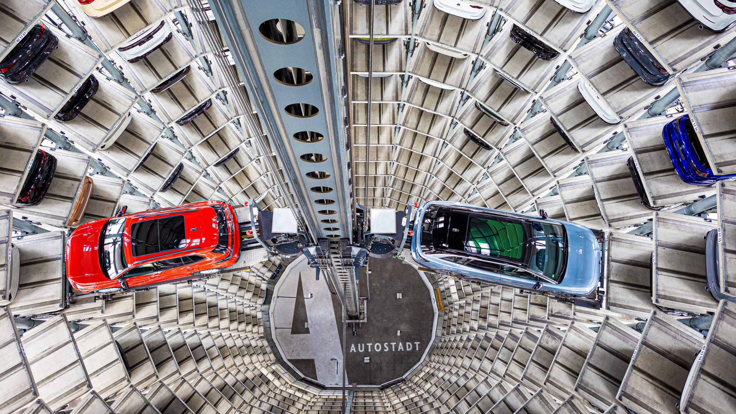 Autotürme der Volkswagen Autostadt in Wolfsburg.