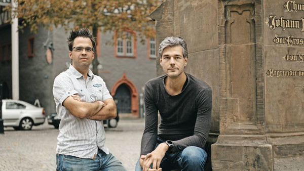 Besorgt um akademische Freiheiten: Felix Otto (links) und Clemens Beck auf dem Jenaer Markt.