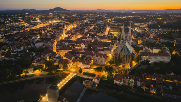 Die Altstadt von Görlitz aus der Luft