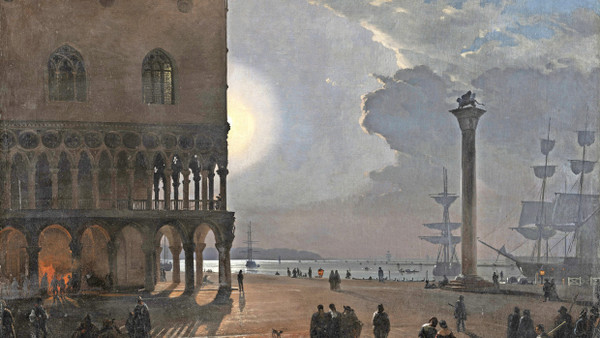 Sie nannten ihn Mondschein-Nerly: „Die Piazzetta in Venedig bei Mondschein“ von 1838 als sechsunddreißigfacher Verkaufsschlager des Künstlers