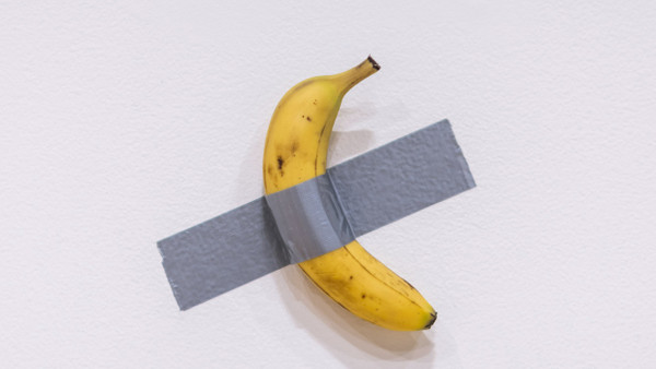 Diese Banane ist ein ewiger Single: Maurizio Cattelan's Kunstwerk "Comedian"