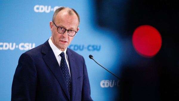 Der CDU-Vorsitzende und Kanzlerkandidat Friedrich Merz am Donnerstag in Berlin