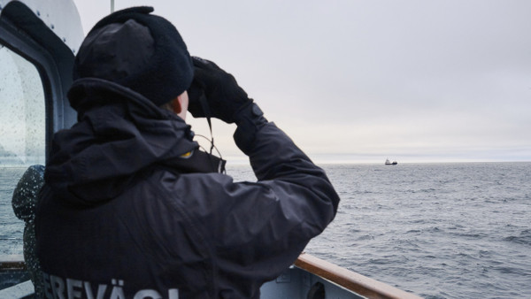 Ein Schiff der estnischen Marine am 9. Januar auf einer NATO-Patrouille in der Ostsee