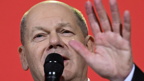 Wie er scholzt und holzt: Olaf Scholz bei der Vorstellung des SPD-Wahlprogramms am Dienstag