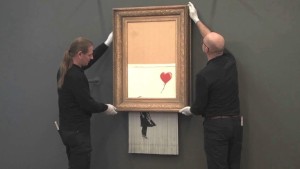 Schredder-Bild von Banksy in Deutschland 