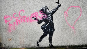 Neues Kunstwerk von Banksy beschädigt