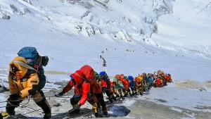 Großer Andrang am Mount Everest