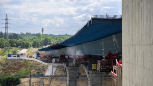 Salzbachtalbrücke wieder gesperrt