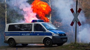 Castor-Transport erreicht Deutschland