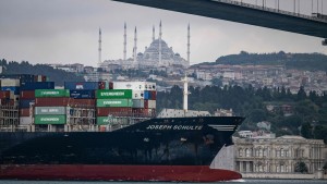 Deutscher Frachter ist in Istanbul eingelaufen