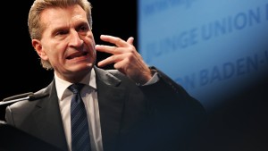 Oettinger kritisiert deutsches Nein zu Eurobonds