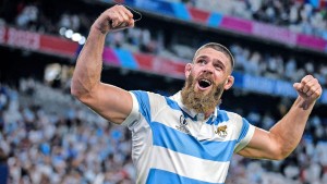 Ein Rugby-Spieler wie Herkules und Obelix